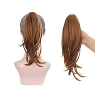 Hair Bun 12inches Women's Mid-length Hair, Ponytail, Small Braid, Claw Clip Ponytail Extension, Long Straight Wig, Bun Hair Bun Piece(27/30)