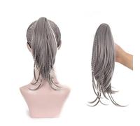 Hair Bun 12inches Women's Mid-length Hair, Ponytail, Small Braid, Claw Clip Ponytail Extension, Long Straight Wig, Bun Hair Bun Piece(10A0906)