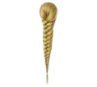 Hair Bun 15 Inch Synthetic Hair String Braid Ponytail Bun Fishtail Ponytail Extension Hair Bun Women Long Straight Braided Wig wig(13)