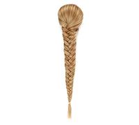 Hair Bun 15 Inch Synthetic Hair String Braid Ponytail Bun Fishtail Ponytail Extension Hair Bun Women Long Straight Braided Wig Hair Bun Piece(3)