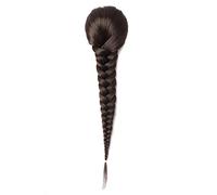 Hair Bun 15 Inch Synthetic Hair String Braid Ponytail Bun Fishtail Ponytail Extension Hair Bun Women Long Straight Braided Wig Bun(7)