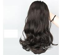 Hair Bun 18 Inch Synthetic Long Curly Wavy with Drawstring Bun Wig Ponytail Hair Extensions Women Hair Accessories wig(2)