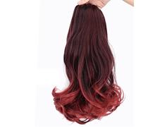 Hair Bun 18 Inch Synthetic Long Curly Wavy with Drawstring Bun Wig Ponytail Hair Extensions Women Hair Accessories Hair Bun Piece(1BT39)