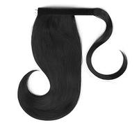 Hair Bun 18 Inch Synthetic Stretch Wrap Ponytail Hair Comb Ponytail Straight Hair Extensions Hair Bun for Women wig(1B)