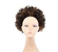 Hair Bun 1Pcs 10inch Short Synthetic Hair Bun Drawstring Ponytail Afro Puff Chignon For Black Women Kinky Curly Updo Clip Hair Extension(P4/30)