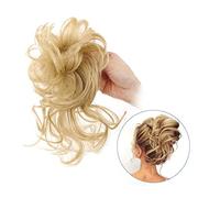 Hair bun 1PCS Curly Bun Hair Extension for Hair Accessories Messy Wavy Bun Synthetic Hair Chignon Elastic Rubber Band Ponytail Scrunchy Hair Pieces Hair Bun Hair Piece for Women(005)