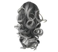 Hair Bun 1Pcs Ponytail Curly Synthetic Hair Blonde Ombre Clip In Hair Extensions Little Pony Tail Hair On Clips Chignon(4/27HL)