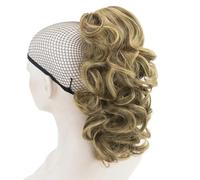 Hair Bun 1Pcs Ponytail Curly Synthetic Hair Blonde Ombre Clip In Hair Extensions Little Pony Tail Hair On Clips Chignon(#144)
