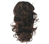 Hair Bun 1Pcs Ponytail Curly Synthetic Hair Blonde Ombre Clip In Hair Extensions Little Pony Tail Hair On Clips Chignon(1B/30HL)