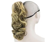 Hair Bun 1Pcs Ponytail Curly Synthetic Hair Blonde Ombre Clip In Hair Extensions Little Pony Tail Hair On Clips Chignon(#35)