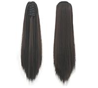 Hair Bun 1Pcs Straight Clip In Hairpiece Hair Extensions Blonde Gray Little Pony Tail Synthetic Hair Claw Ponytail(#144)
