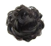 Hair Bun 1Pcs Synthetic Flexible Elastic Women's Messy Hair Bun BlackBrown Blonde Curly Scrunchy Chignon Hairpiece(#2)