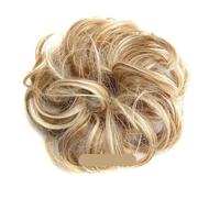 Hair Bun 1Pcs Synthetic Flexible Elastic Women's Messy Hair Bun BlackBrown Blonde Curly Scrunchy Chignon Hairpiece(27H613)