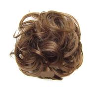 Hair Bun 1Pcs Synthetic Flexible Elastic Women's Messy Hair Bun BlackBrown Blonde Curly Scrunchy Chignon Hairpiece(#6)