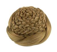 Hair Bun 1Pcs Synthetic Hair Braided Chignon Dancer Hair Cover Donut Hairpieces Scrunchies Bun Wig Updo For Women Wedding Party(Mix Copper)