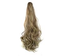 Hair Bun 20inches Ladies Fashionable Long Curly Hair Big Wave Synthetic Wig Claw Clip Style Ponytail Hair Extensions Hair Bun Hair Bun Piece(22)
