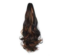 Hair Bun 20inches Ladies Fashionable Long Curly Hair Big Wave Synthetic Wig Claw Clip Style Ponytail Hair Extensions Hair Bun Hair Bun Piece(06)
