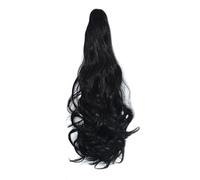 Hair Bun 20inches Ladies Fashionable Long Curly Hair Big Wave Synthetic Wig Claw Clip Style Ponytail Hair Extensions Hair Bun Hair Bun Piece(02)