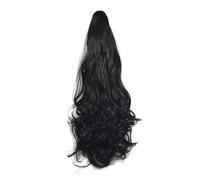 Hair Bun 20inches Ladies Fashionable Long Curly Hair Big Wave Synthetic Wig Claw Clip Style Ponytail Hair Extensions Hair Bun Hair Bun Piece(01)