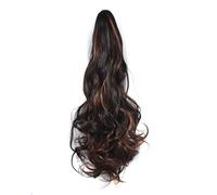 Hair Bun 20inches Ladies Fashionable Long Curly Hair Big Wave Synthetic Wig Claw Clip Style Ponytail Hair Extensions Hair Bun Hair Bun Piece(05)