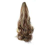 Hair Bun 20inches Ladies Fashionable Long Curly Hair Big Wave Synthetic Wig Claw Clip Style Ponytail Hair Extensions Hair Bun Hair Bun Piece(19)