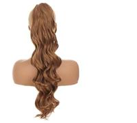 Hair Bun 20inches Long Wavy Drawstring Ponytail Faux Wig Women Claw Clip Hair Extension Ponytail Hair Extensions Hair Bun Hair Bun Piece(06)