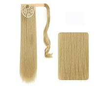 Hair Bun 22-32 Inch Synthetic Long Straight Ponytail Headband Ponytail Wig Wrap Hair Clip Extensions Ponytail Bun for Women Hair Bun Piece(22,22inches)