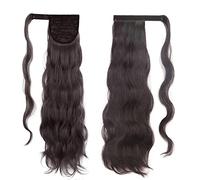 Hair Bun 22 Inch Long Wavy Curl Wrap Ponytail Heat Resistant Synthetic Wig Ponytail Extensions Hair Bun for Women wig(2)