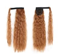 Hair Bun 22 Inch Synthetic Corn Wavy Long Ponytail Wig Wrap Hair Clip Extensions Ponytail Hair Bun Women Hair Accessories wig(30)