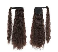 Hair Bun 22 Inch Synthetic Corn Wavy Long Ponytail Wig Wrap Hair Clip Extensions Ponytail Hair Bun Women Hair Accessories Hair Bun Piece(4)