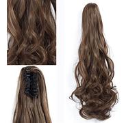 Hair Bun 24 Inch Large Wavy Long Hair Synthetic Fiber Wig Fluffy Natural Claw Clips Women Ponytail Extensions Hair Wig Bun wig(2-30-01)