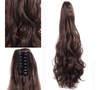 Hair Bun 24 Inch Large Wavy Long Hair Synthetic Fiber Wig Fluffy Natural Claw Clips Women Ponytail Extensions Hair Wig Bun Hair Bun Piece(4-01)