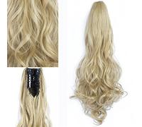 Hair Bun 24 Inch Large Wavy Long Hair Synthetic Fiber Wig Fluffy Natural Claw Clips Women Ponytail Extensions Hair Wig Bun Hair Bun Piece(24)