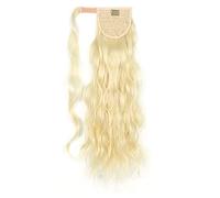 Hair Bun 24 Inch Long Wavy Ponytail Wrap Hair Band Synthetic Ponytail Extensions Blonde Wavy Ponytail Wig Women Hair Bun wig(613)
