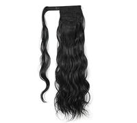 Hair Bun 24 Inch Long Wavy Ponytail Wrap Hair Band Synthetic Ponytail Extensions Blonde Wavy Ponytail Wig Women Hair Bun Hair Bun Piece(1B)