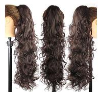 Hair Bun 25inches Synthetic Messy Bun Long Curly Hair Big Wavy Wig Claw Clip Style Female Ponytail Hair Extension Women's Wig Hair Bun Piece(03)