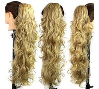 Hair Bun 25inches Synthetic Messy Bun Long Curly Hair Big Wavy Wig Claw Clip Style Female Ponytail Hair Extension Women's Wig Hair Bun Piece(07)