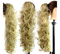 Hair Bun 25inches Synthetic Messy Bun Long Curly Hair Big Wavy Wig Claw Clip Style Female Ponytail Hair Extension Women's Wig Hair Bun Piece(11)