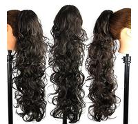Hair Bun 25inches Synthetic Messy Bun Long Curly Hair Big Wavy Wig Claw Clip Style Female Ponytail Hair Extension Women's Wig Hair Bun Piece(08)