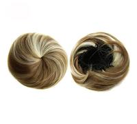 Hair Bun 2Pcs Heat Resistant Synthetic Hair Extension 30gr Curly Chignon Drawstring Rubber Band Updo Donut(12CH613)