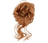 Hair Bun 2Pcs Synthetic Messy Curly Hair Tie With Elastic Band Black Gold Heat Resistant High Temperature Fiber Women Bun Hairpieces(T1B/350)