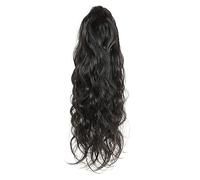 Hair Bun 8-28 Inch Human Hair Wig Ladies Fashion Long Curly Wig Natural Black Claw Clip Ponytail Hair Extensions Hair Bun Hair Bun Piece(24inches)