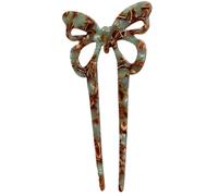 Hair Bun - Acetate Leaf 2 Prong Acetate Hair Fork Elegant U Shaped Clip U Pins Smooth Durable Hold | Vintage Hair Accessories for Women French Twist Updo Styling Thick lan