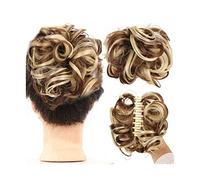 Hair bun Bun Synthetic Claw Clip Chignon Hair Extensions for Women Messy Bun Hair Piece Tousled Hairpiece Wavy Curly Scrunchies Clip in Claw Hair Messy Hair Piece (C,AM10-108