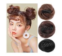Hair bun Claw Clip in Hair Bun Chignon Synthetic Messy Bun Hair Piece Extensions Hair Accessories Updo Hairpieces Ponytail Extensions for Women Girls Hair Bun Hair Piece for Women(1pcs-16)