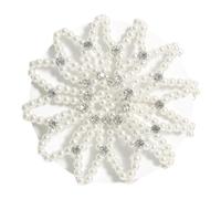 Hair Bun Cover | Pearl & Crystals Net | Hair Tail Accessories Quick Fix | For Work Dance Wedding Sport Formal Events