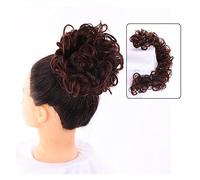 Hair bun DIY Wrap Around Ponytail Hair Bun for Women Synthetic Chignon Messy Elastic Band Hair Bun Hair Piece 35.4 inch Touseld Curly Wave H