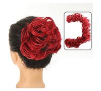 Hair bun DIY Wrap Around Ponytail Hair Bun for Women Synthetic Chignon Messy Elastic Band Hair Bun Hair Piece 35.4 inch Touseld Curly Wave H