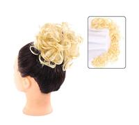 Hair bun DIY Wrap Around Ponytail Hair Bun for Women Synthetic Chignon Messy Elastic Band Hair Bun Hair Piece 35.4 inch Touseld Curly Wave Hair Bun Hair Piece for Women(102)