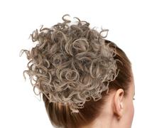 Hair Bun Extension, Elastic Synthetic Curly Messy Updo Hairpiece | Fake Hair Bun Wig For Women, Natural Looking Volume For Wedding, Party, Prom, Date, Office, School, Travel And Daily Styles